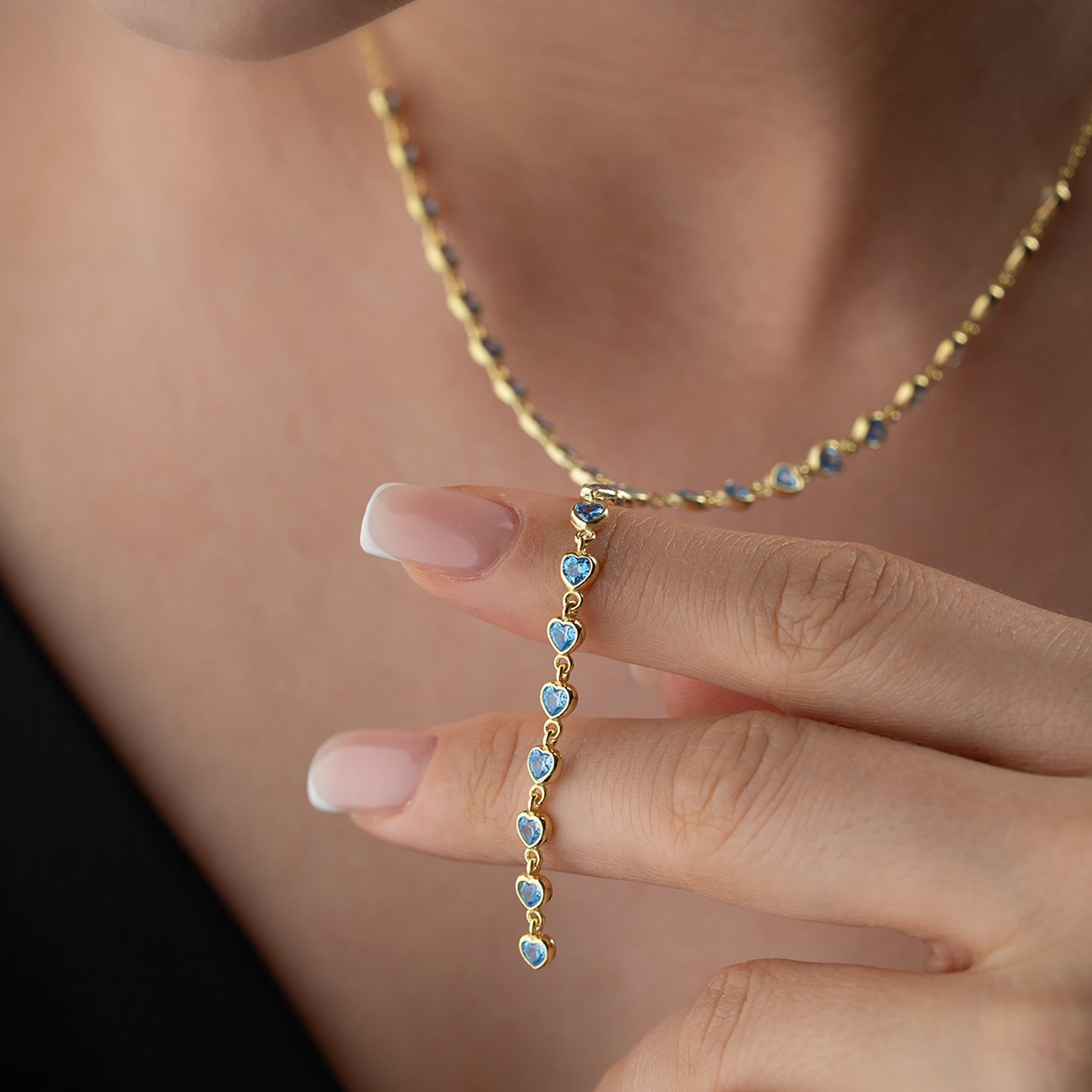 ERO HEART Y KETTE aus 925 Silber - Eleganter Halskette - AURIME