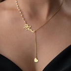 PEARL HEART NAMENS KETTE aus 925 Silber - Eleganter Halskette - AURIME