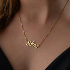 CUBIC NAMENS KETTE aus 925 Silber - Eleganter Halskette - AURIME