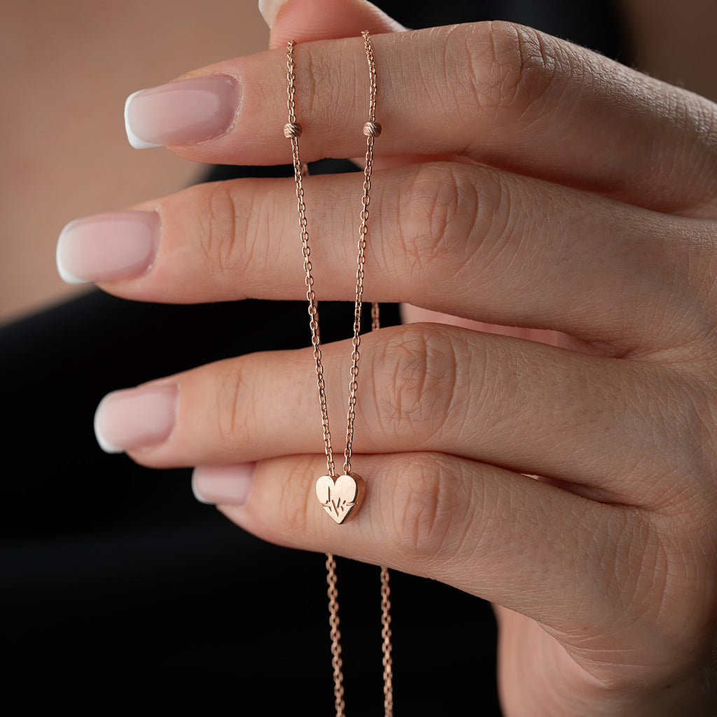 MINI HEART KETTE aus 925 Silber - Eleganter Halskette - AURIME