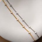 WEISSER KLEE PAAR-ARMBÄNDER | 925 SILBER