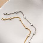 WEISSER KLEE PAAR-ARMBÄNDER | 925 SILBER