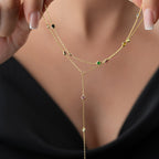NOE COLORFULL Y KETTE aus 925 Silber - Eleganter Halskette - AURIME