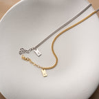 BUCHSTABEN-PLÄTTCHEN PAAR-ARMBÄNDER | 925 SILBER