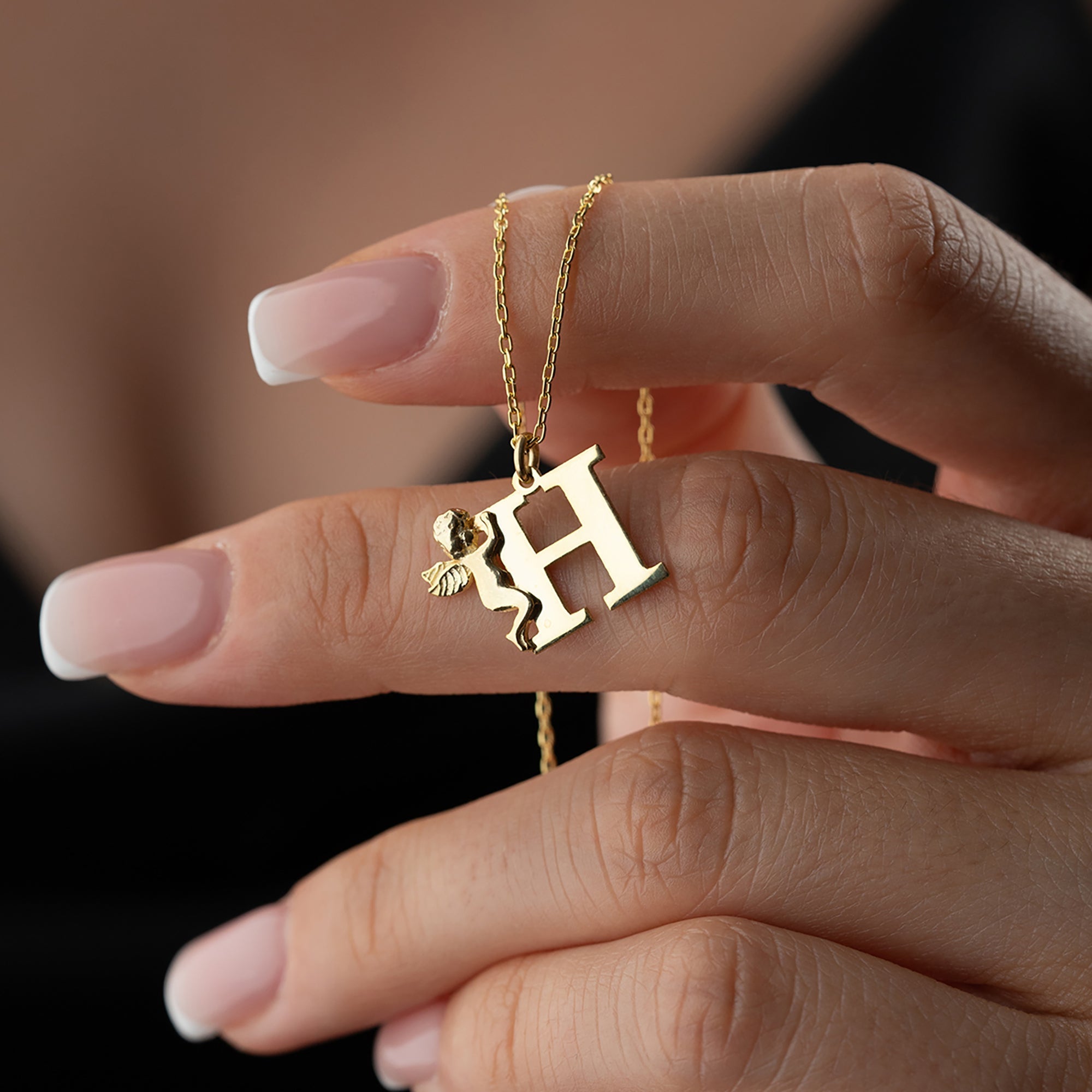 ANGELS BUCHSTABEN KETTE aus 925 Silber - Eleganter Halskette - AURIME