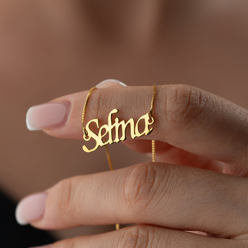 CUBIC NAMENS KETTE aus 925 Silber - Eleganter Halskette - AURIME
