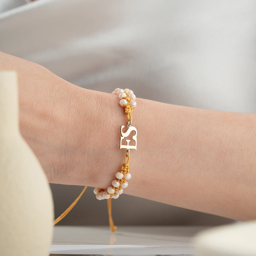 VIOLET INITIALEN ARMBAND | 925 SILBER