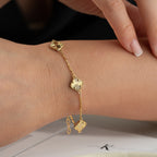 CELEBRTY KLEE ARMKETTE aus 925 Silber - Eleganter Halskette - AURIME