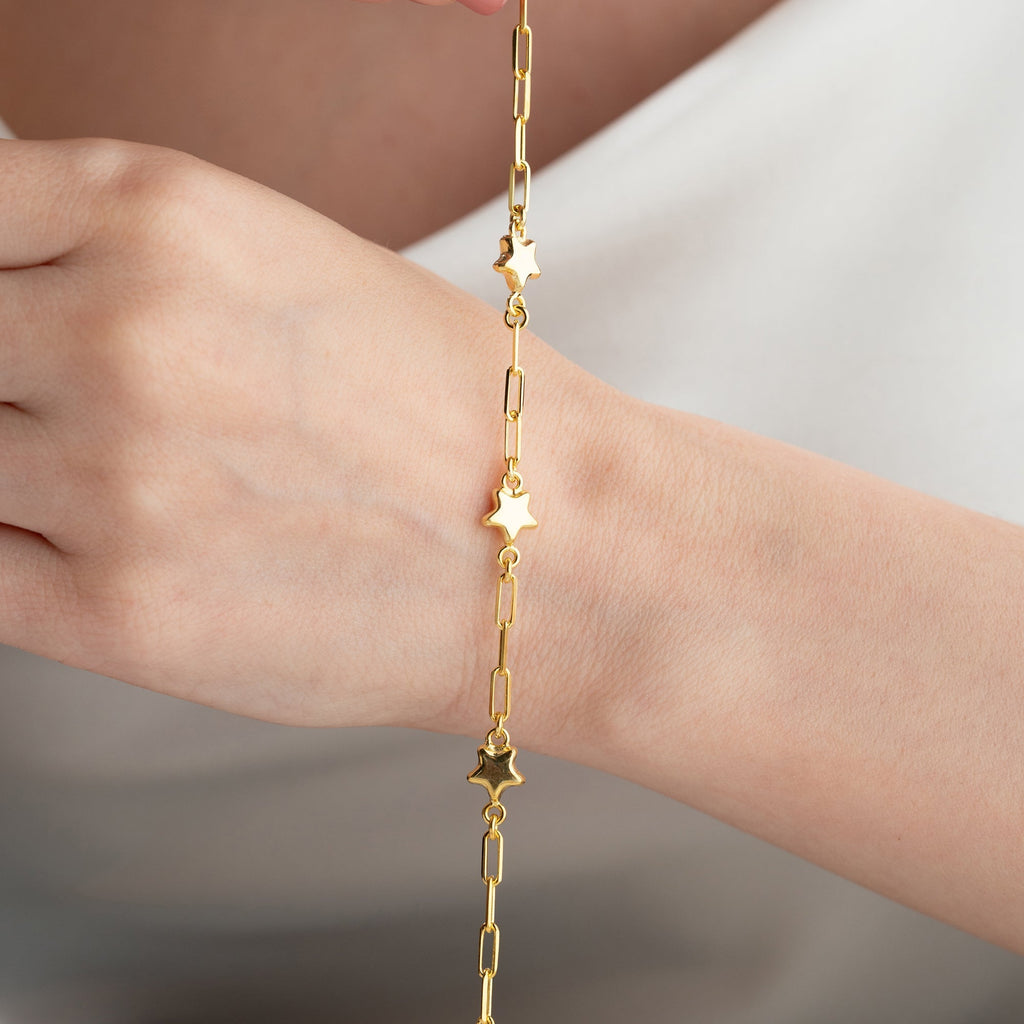 BOMB STERN ARMBAND aus 925 Silber - Eleganter Armband - AURIME
