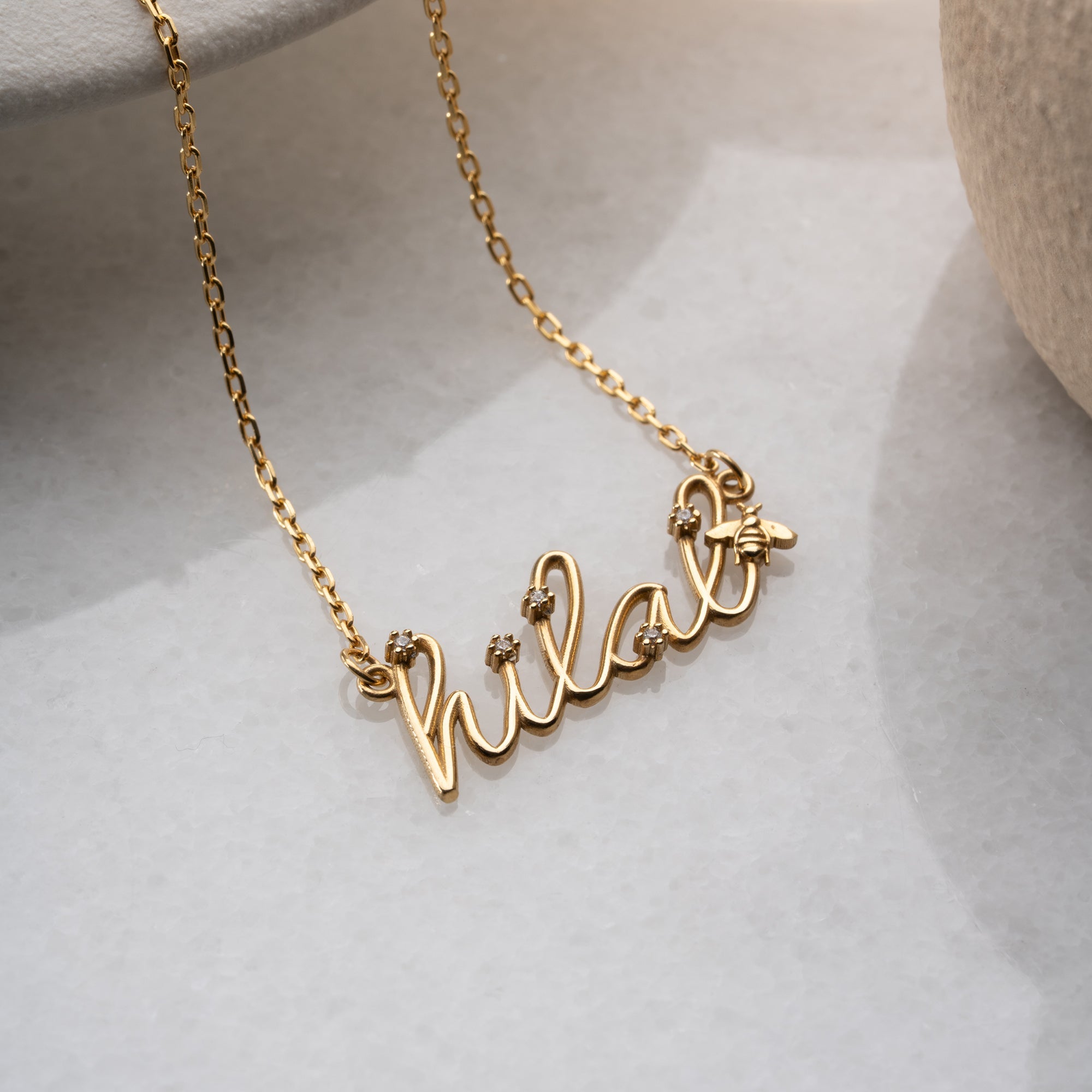 SHINE BEE NAMENSKETTE | 925 SILBER