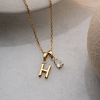 BUCHSTABEN DROP HALSKETTE | 925 SILBER