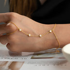 MINI KLEE ROSA HANDKETTE aus 925 Silber - Eleganter Halskette - AURIME