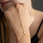 MINI KLEE ROSA HANDKETTE aus 925 Silber - Eleganter Halskette - AURIME