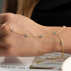 MINI KLEE BLACK HANDKETTE aus 925 Silber - Eleganter Halskette - AURIME