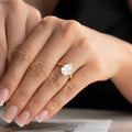 925 Silber BIG DROP Ring von AURIME, eleganter Damenring mit großem Tropfen-Design, glänzend und filigran gearbeitet