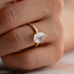 BIG DROP RING aus 925 Silber - Eleganter Ring - AURIME