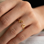 BUCHSTABEN RING aus 925 Silber - Eleganter Ring - AURIME