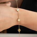 CELEBRTY KLEE ARMKETTE aus 925 Silber - Eleganter Halskette - AURIME