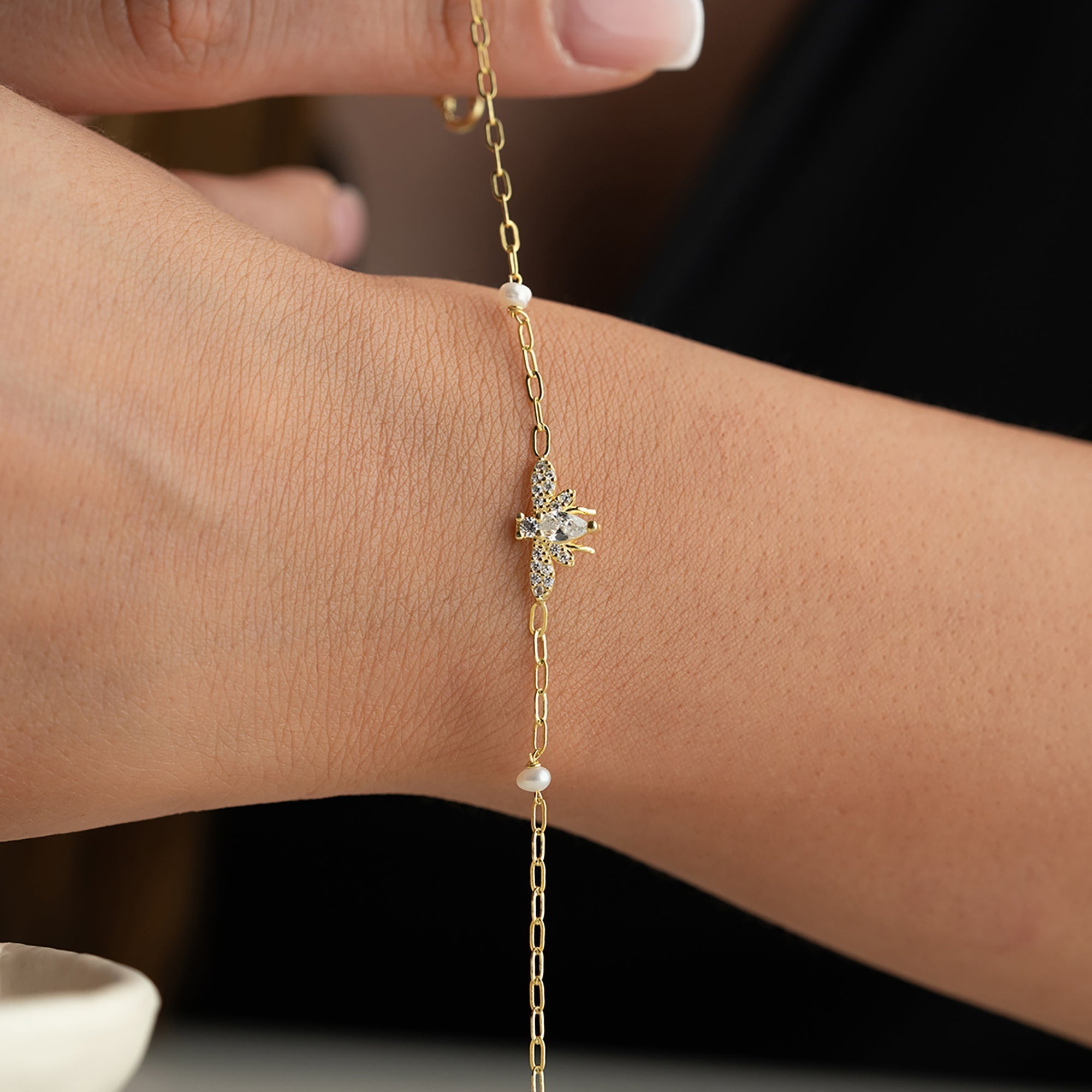 PEARL MIA ARMBAND aus 925 Silber - Eleganter Armband - AURIME