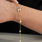 MINI KLEE WHITE HANDKETTE aus 925 Silber - Eleganter Halskette - AURIME