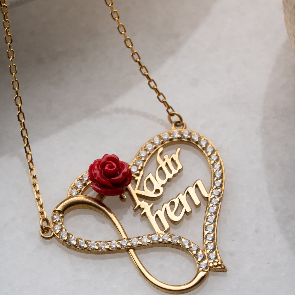 PREMIUM ROSE HALSKETTE | 925 SILBER