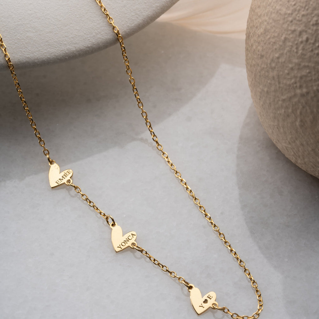 TRIO FORSE HERZ HALSKETTE | 925 SILBER