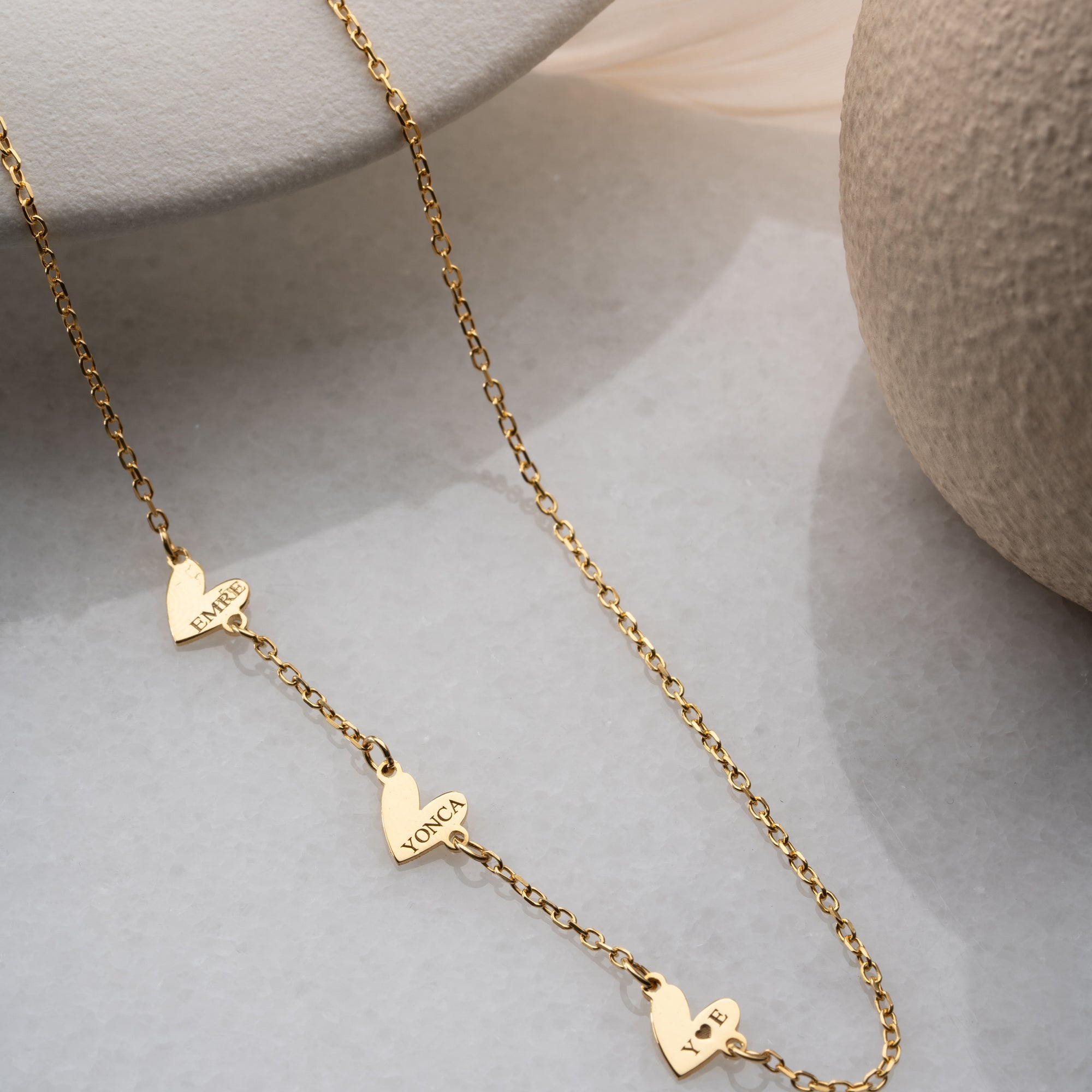 TRIO FORSE HERZ HALSKETTE | 925 SILBER