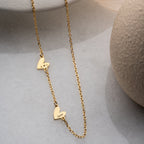 DUO FORSE HERZ HALSKETTE | 925 SILBER