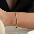 Buntes Armband aus 925 Silber von ARIS COLORFULL, mit farbigen Edelsteinen, von der Marke AURIME, detailliert fotografiert.