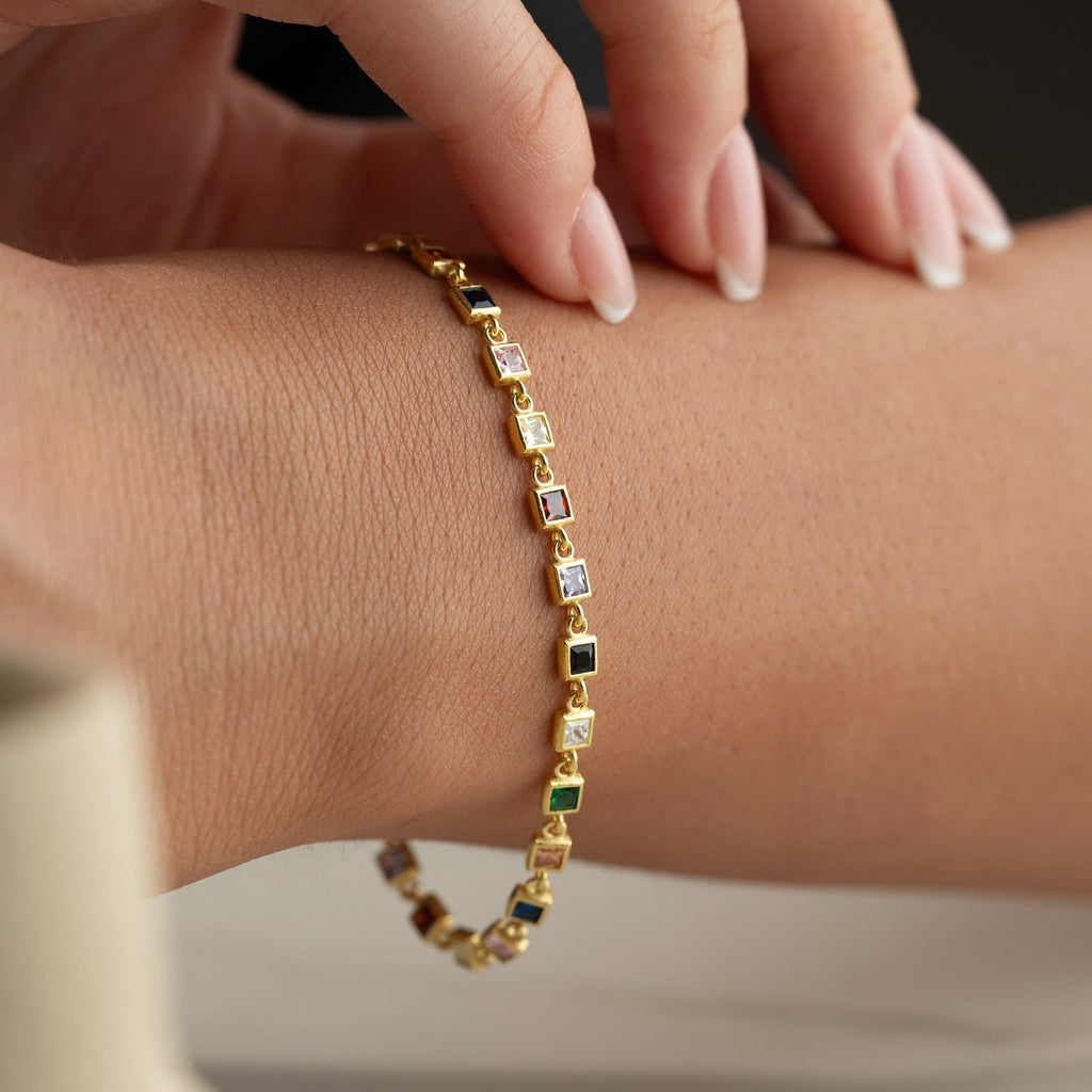 ARIS COLORFULL ARMBAND aus 925 Silber - Eleganter Armband - AURIME