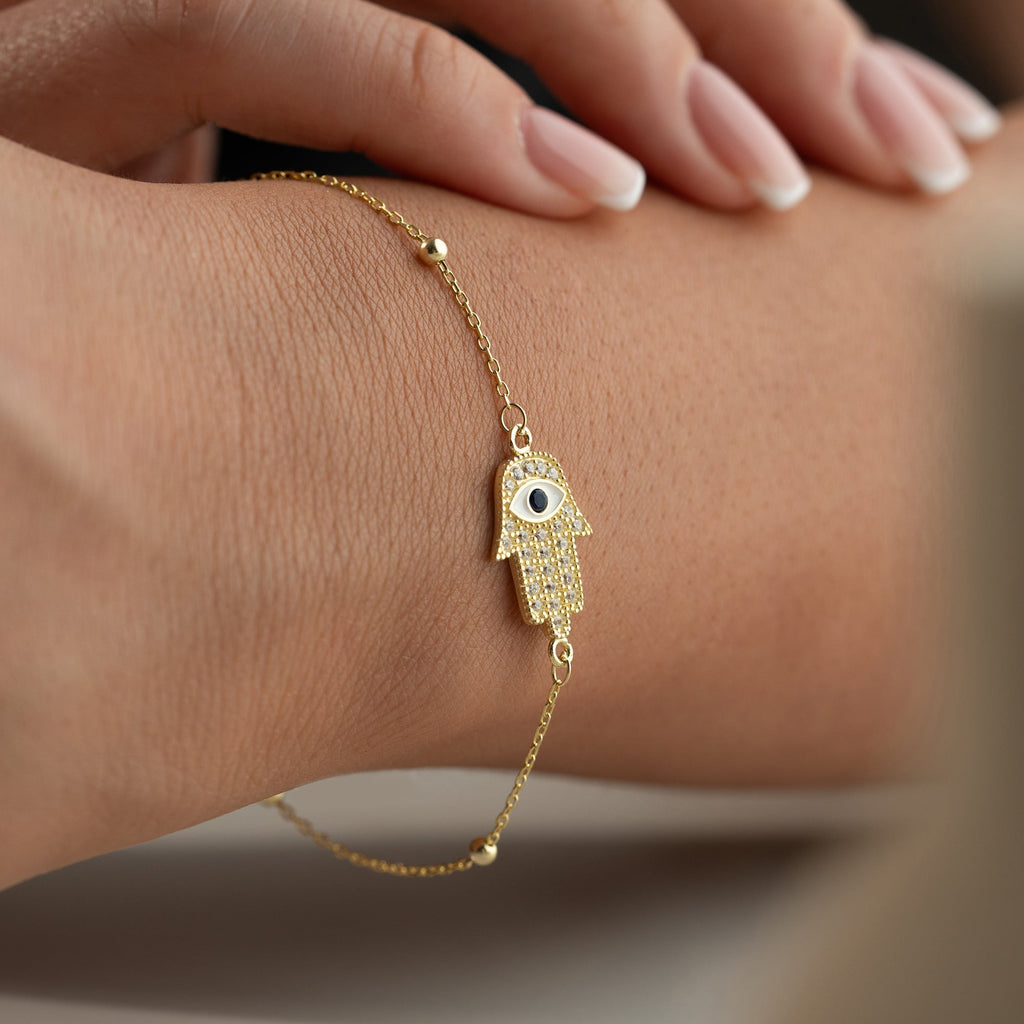 FATIMAS HAND LEIRA ARMBAND aus 925 Silber - Eleganter Armband - AURIME