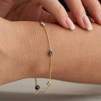 NAZAR X STONE ARMBAND aus 925 Silber - Eleganter Armband - AURIME