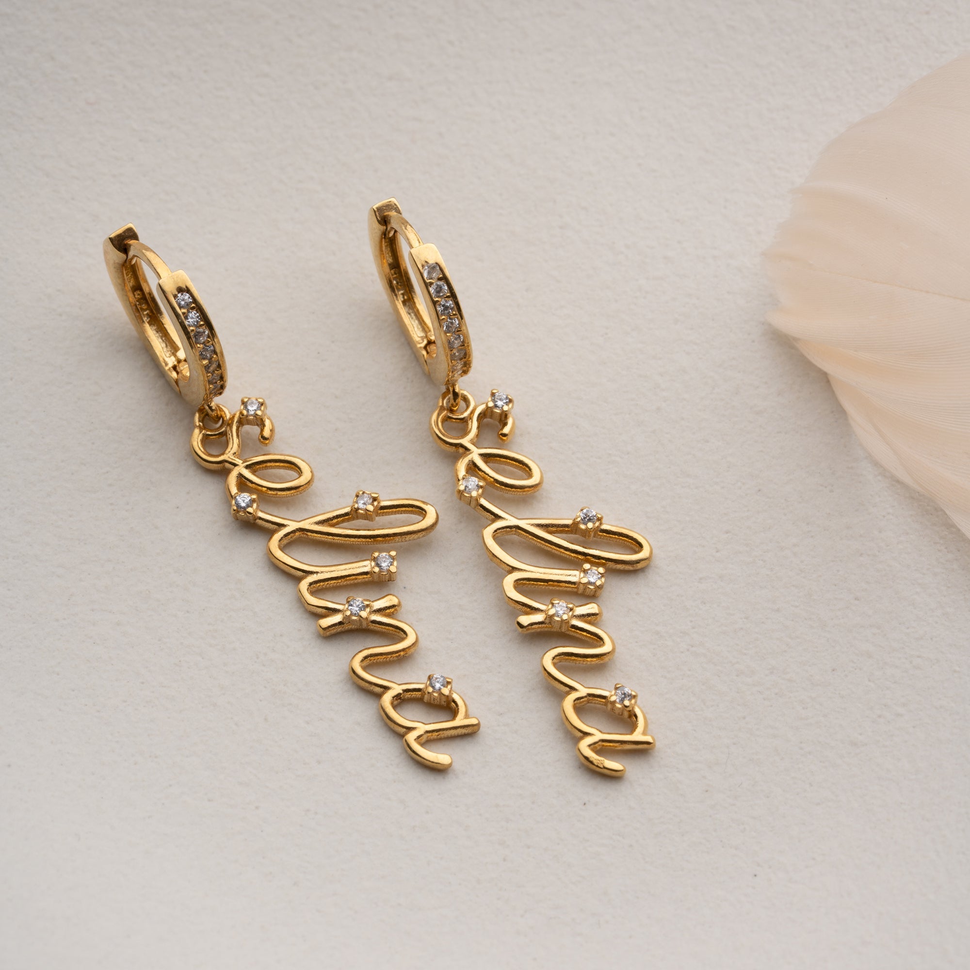 SHINE NAMENS OHRRINGE | 925 SILBER