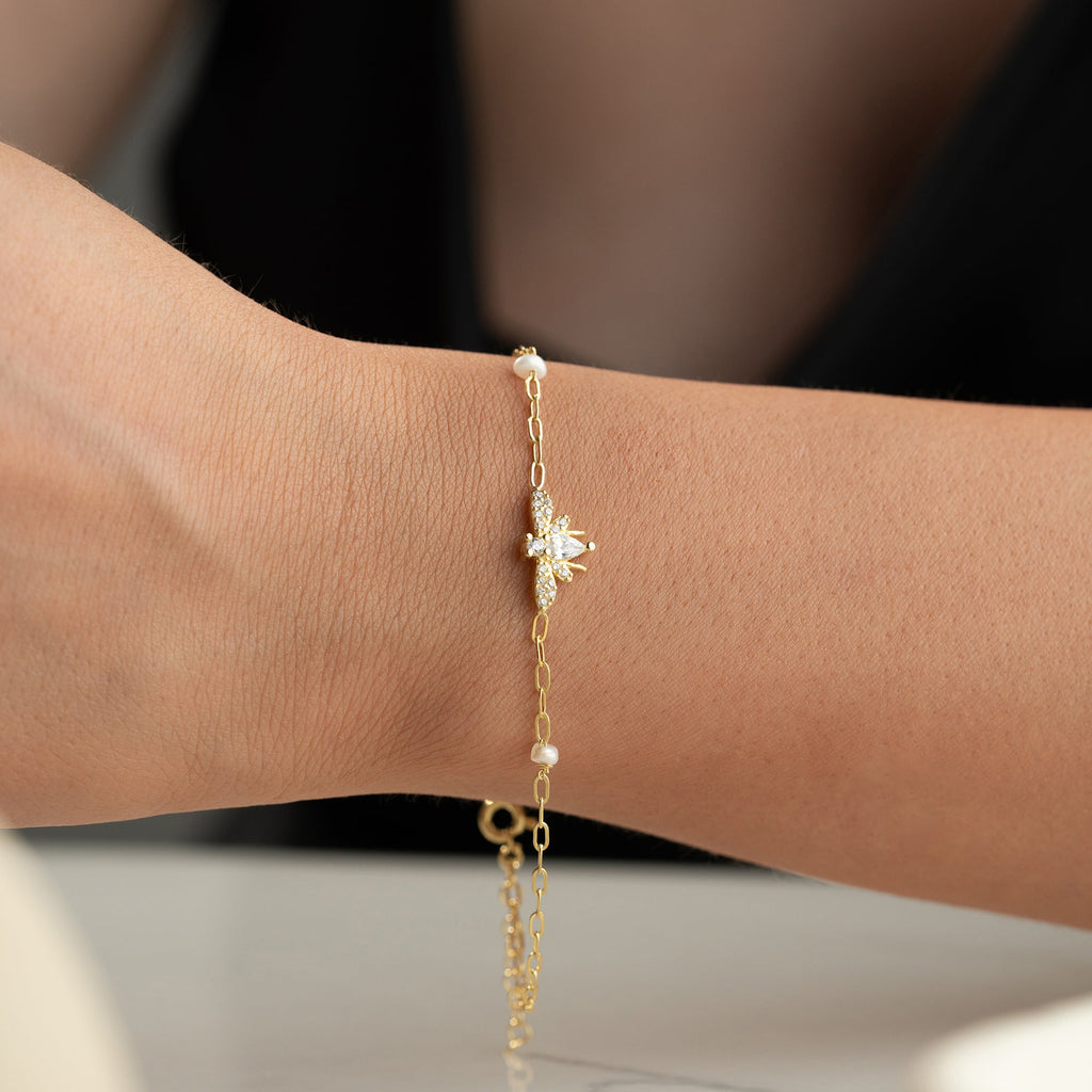 MIE PEARL ARMBAND aus 925 Silber - Eleganter Armband - AURIME