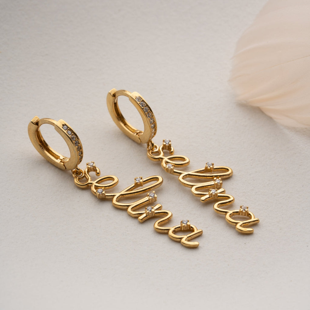 SHINE NAMENS OHRRINGE | 925 SILBER