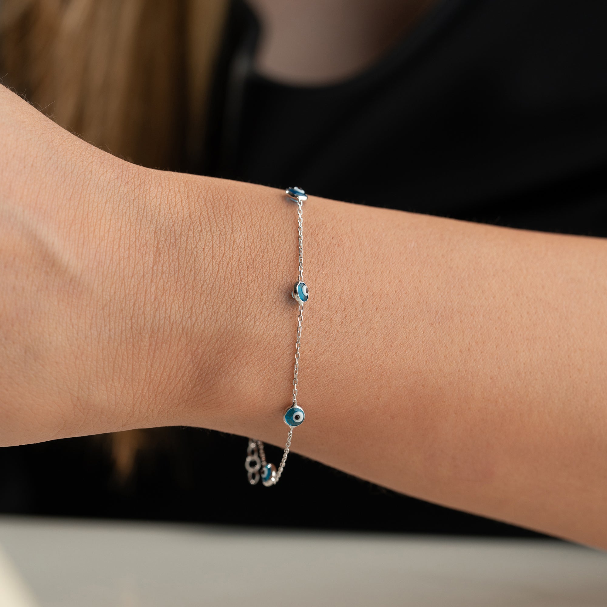 MINI NAZAR ARMBAND aus 925 Silber - Eleganter Armband - AURIME