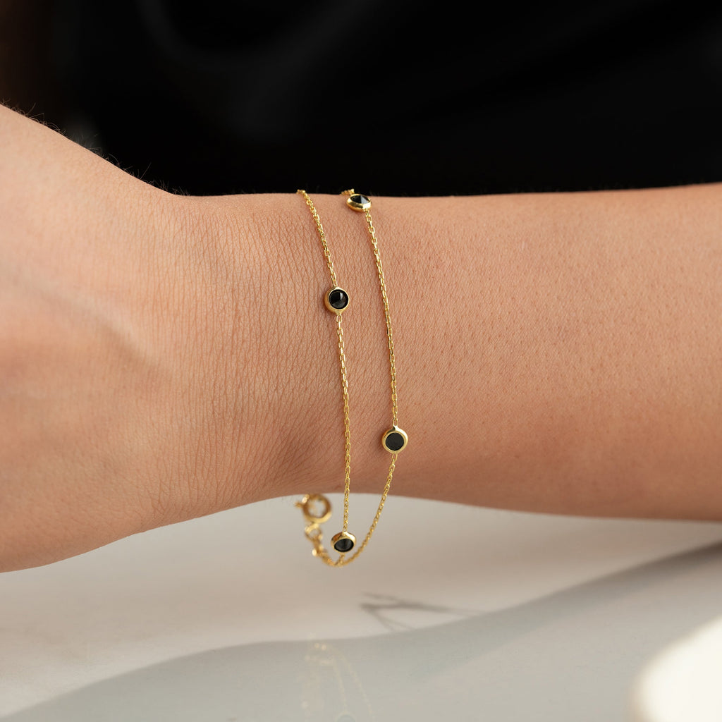 BLACK TENU ARMBAND aus 925 Silber - Eleganter Armband - AURIME