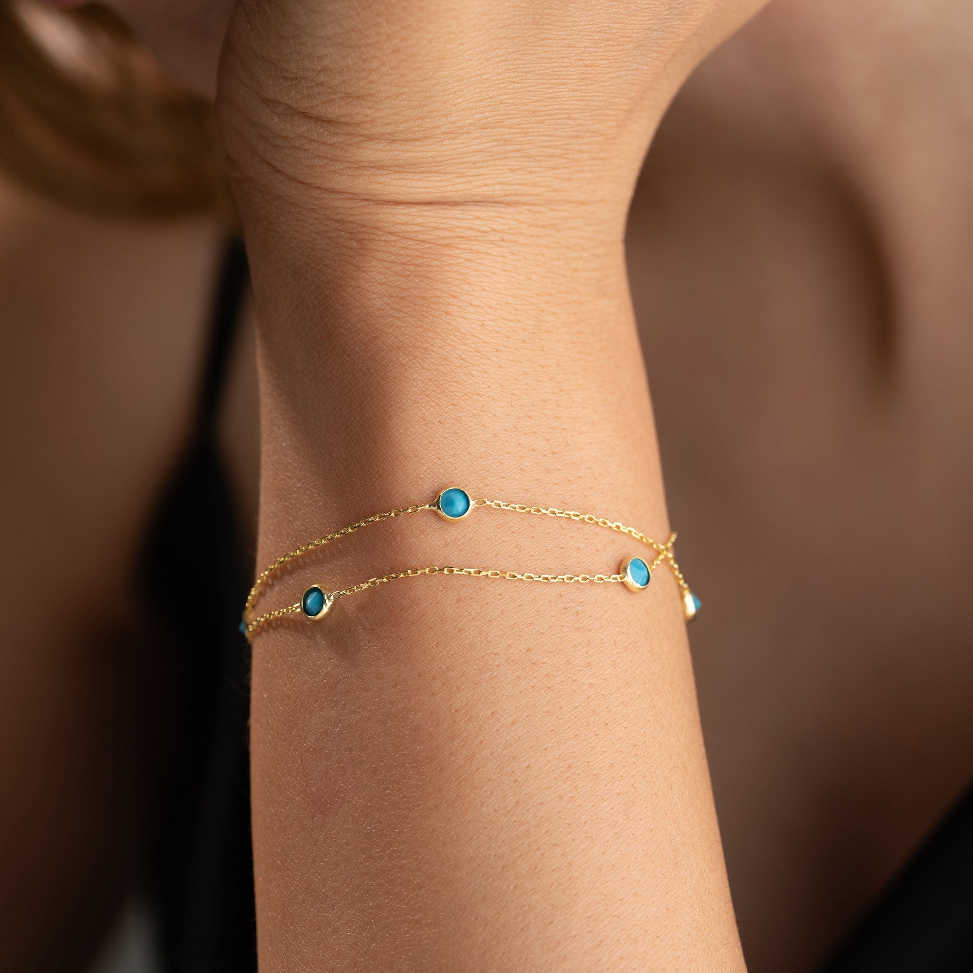 TÜRKIS TENU ARMBAND aus 925 Silber - Eleganter Armband - AURIME