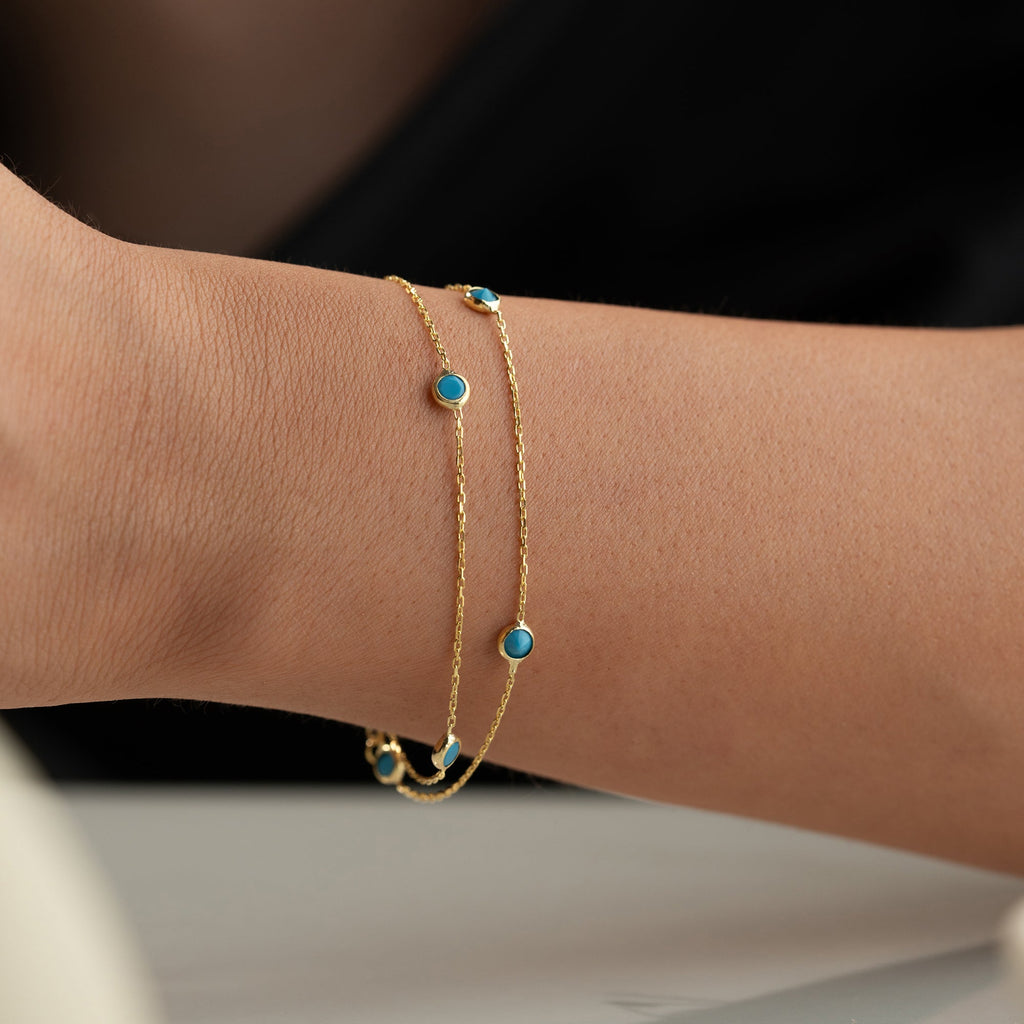 TÜRKIS TENU ARMBAND aus 925 Silber - Eleganter Armband - AURIME