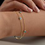 TÜRKIS TENU ARMBAND aus 925 Silber - Eleganter Armband - AURIME
