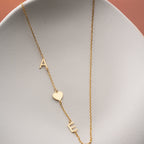 MINIMAL DUO HERZ HALSKETTE | 925 SILBER