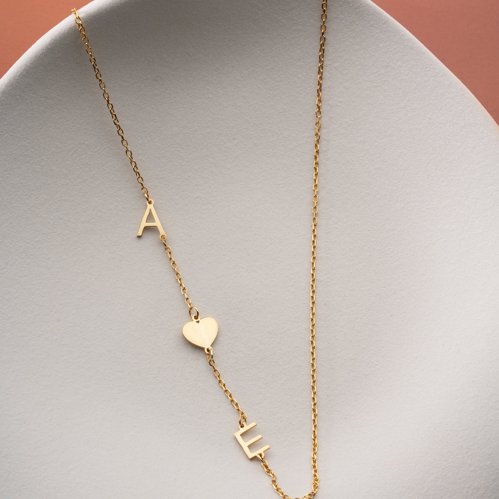 MINIMAL DUO HERZ HALSKETTE | 925 SILBER