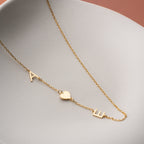 MINIMAL DUO HERZ HALSKETTE | 925 SILBER