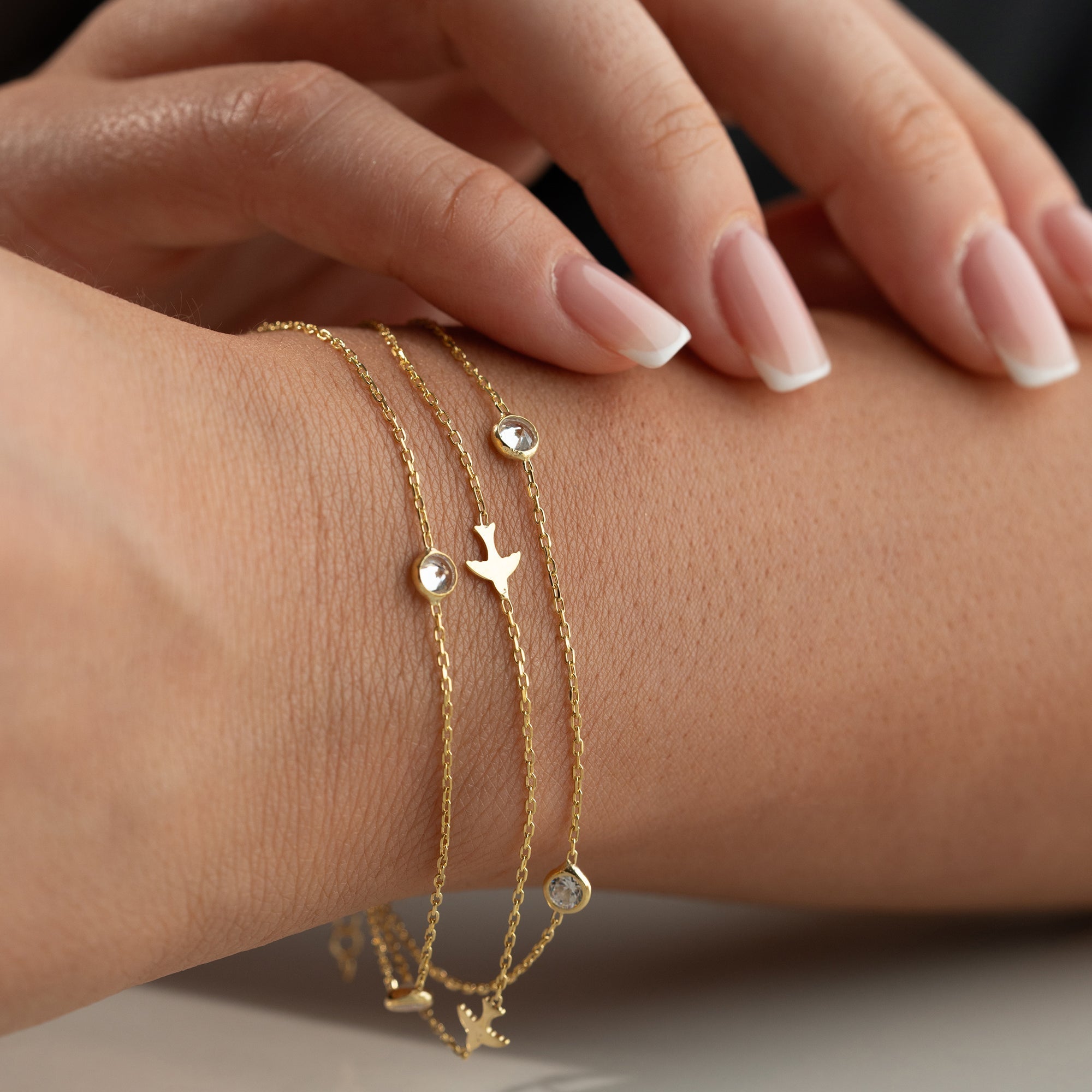 VOGEL STONE ARMBAND aus 925 Silber - Eleganter Armband - AURIME