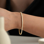 NIVUDE BAGEUETTE ARMBAND aus 925 Silber - Eleganter Armband - AURIME