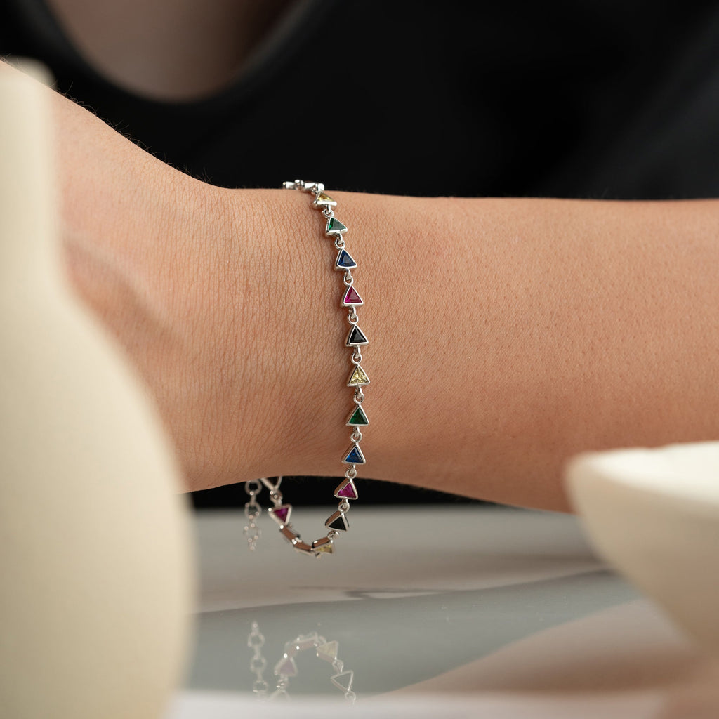 REDU COLORFULL ARMBAND aus 925 Silber - Eleganter Armband - AURIME
