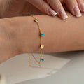 Nazar Veko Armband aus 925 Silber von Aurime, detailreiche silberne Schmuckfassung mit traditionellem Design