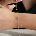 NAZAR X STONE ARMBAND aus 925 Silber - Eleganter Armband - AURIME