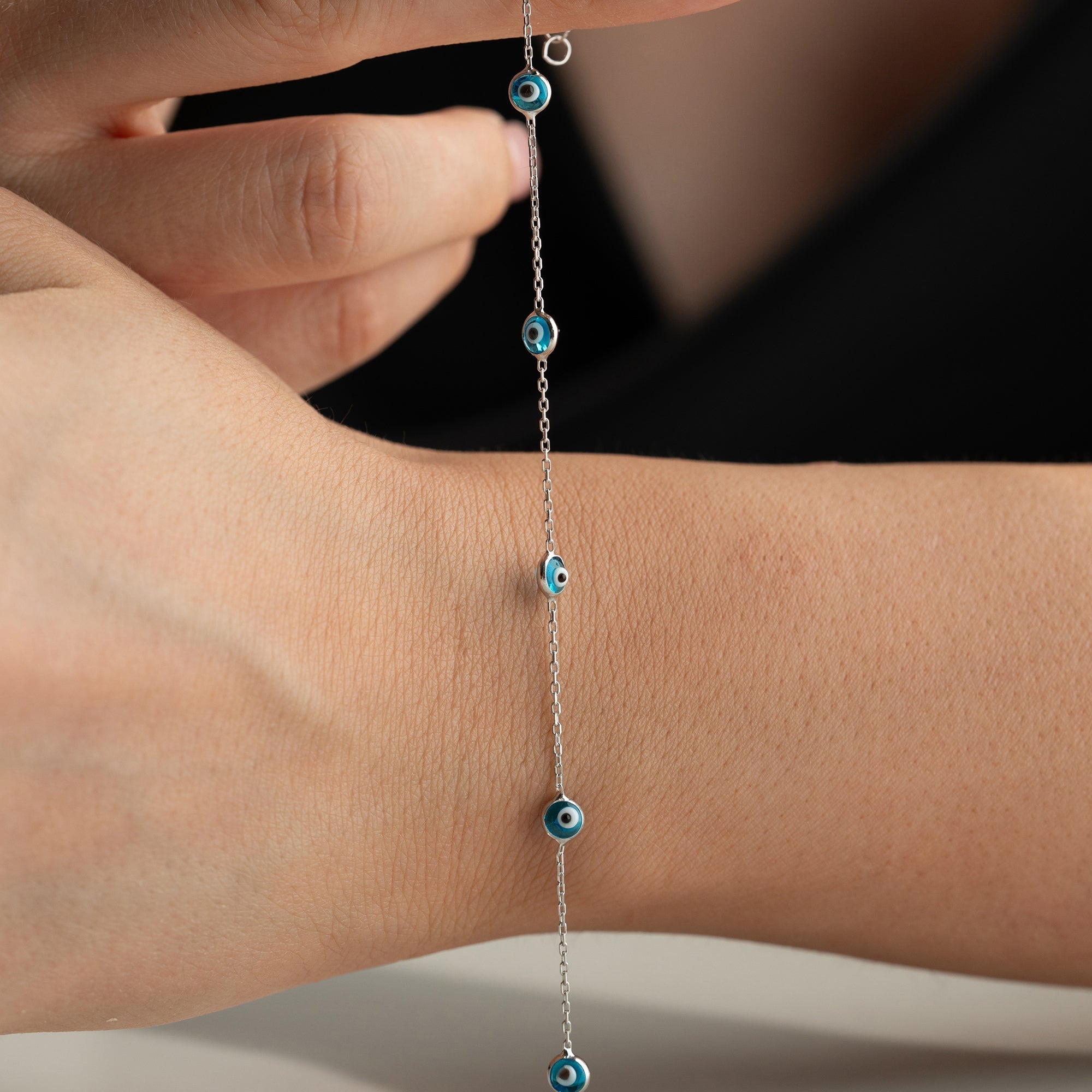 MINI NAZAR ARMBAND aus 925 Silber - Eleganter Armband - AURIME