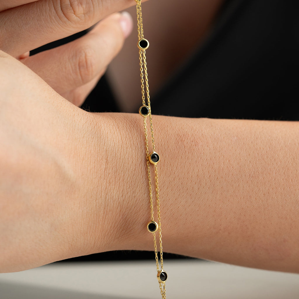 BLACK TENU ARMBAND aus 925 Silber - Eleganter Armband - AURIME